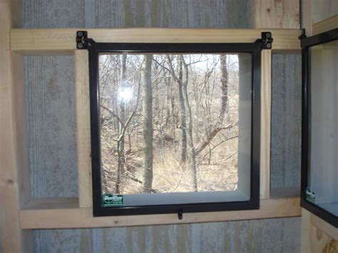 Deerview windows - Today the elevated hunting blind is getting new windows. The last windows I made, were plexiglass and ended up breaking in high wind. These windows will he...